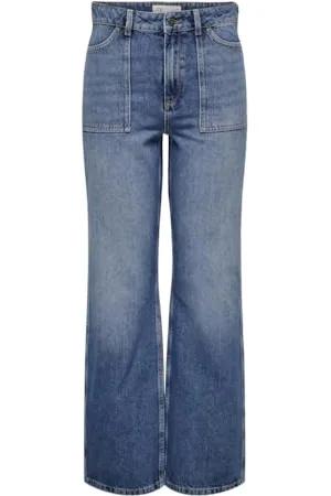 JDY Damen MAYA HIGH Waist Wide DNM NOOS Weite Jeans, , XXL / 32L