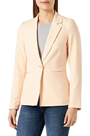 Ichi IHLEXI BL Damen Blazer Kurzblazer Jacke Ein-Knopf-Blazer mit Stretch und Reverskragen, Größe:38, Farbe: