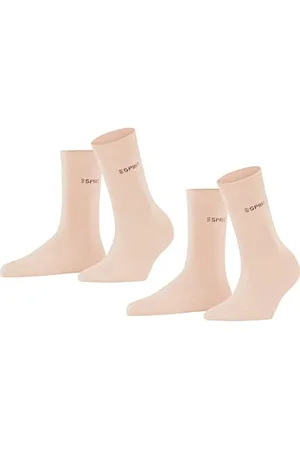 ESPRIT Damen Socken Uni 2-Pack W SO Baumwolle einfarbig 2 Paar, , 35-38