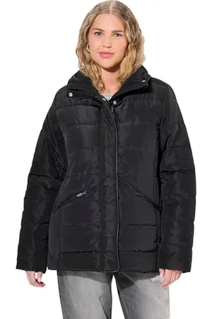 Ulla Popken Damen große Größen Übergrößen Plus Size Steppjacke mit leichter Wattierung, Stehkragen, Eingriffstatschen