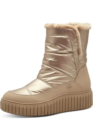 QS by s.Oliver Damen Stiefel ohne Absatz Wasserabweisend Vegan, Metallisch , 38 EU