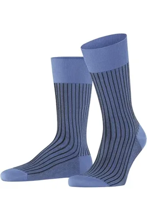 Falke Herren Socken Oxford Stripe M So Baumwolle gemustert 1 Paar, , 43-44