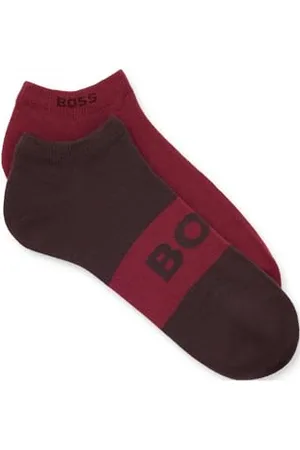 HUGO BOSS Herren 2P AS Logo Col CC Zweier-Pack knöchellange Socken mit Logo-Details Hellrot 39-42