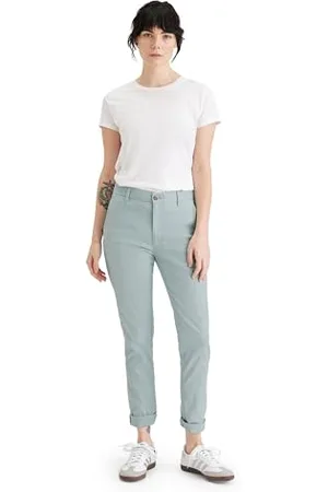 Dockers Damen Weekend Slim Casual Chinos, Lightweight, 28 Tall EU