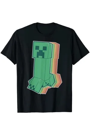 Minecraft Creeper Repeat Retro Poster T-Shirt