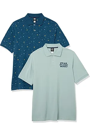 Amazon Disney | Marvel | Star Wars Herren Piqué-Poloshirt aus Baumwolle, Normale Passform, 2er-Pack, , XS