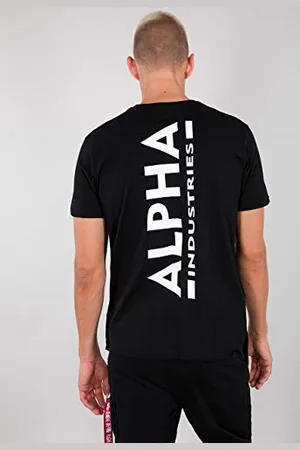 Alpha Industries Herren Backprint T-Shirt, Black, Medium