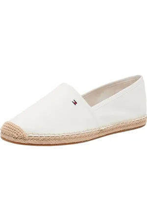 Tommy Hilfiger Damen Espadrilles Flag Canvas mit Logo, Weiß (Ecru), 41