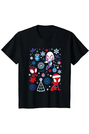 Marvel Kinder Spidey and His Amazing Friends Christmas Holiday Icon T-Shirt