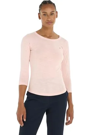 Tommy Hilfiger Damen Langarmshirt 1985 Slim Slub Basic, , S