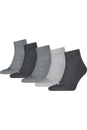 PUMA Unisex Plain Quarter, Anthraci/l Mel Grey/m Mel Grey-New, 39/42 (5er Pack)