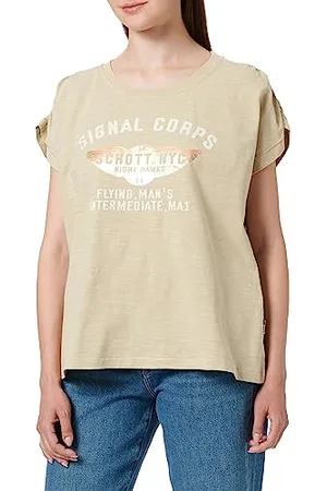 Schott NYC Damen Tsglenw T-Shirt, , M