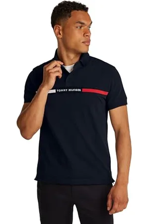 Tommy Hilfiger Herren Poloshirt Kurzarm Chest Insert Regular Fit, Blau (Desert Sky), S