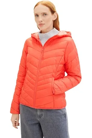 TOM TAILOR Damen Lightweight Steppjacke mit Kapuze, , S