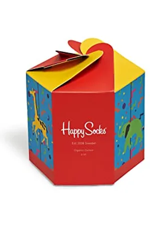 Happy Socks Unisex Kids 4-Pack Kinder Carousel Gift Box Socken, , 2-3 Jahre (4er Pack)