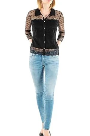 Morgan T-Shirt mit 3/4-Ärmeln und Plumetis M