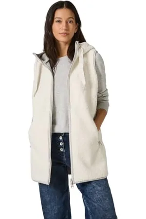 CECIL Damen B220255 Teddy-Weste mit Kapuze, , XL