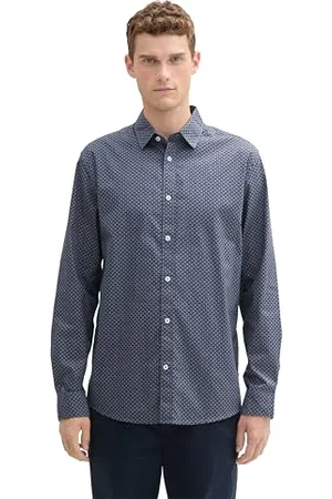 TOM TAILOR Herren Regular Fit Hemd mit Muster, , XXXL