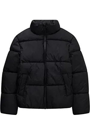 TOM TAILOR Mädchen Kinder Winterjacke mit Steppung 1033326, Schwarz, 128