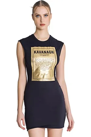 Gianni Kavanagh Damen Black Sunlight Dress Lässiges Kleid, , Medium
