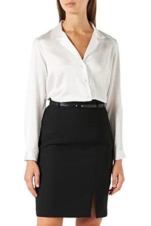 QS by s.Oliver Damen Skirt Rock, Grey/Black, 40 EU