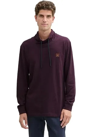 TOM TAILOR Herren Longsleeve mit hohem Kragen, , L