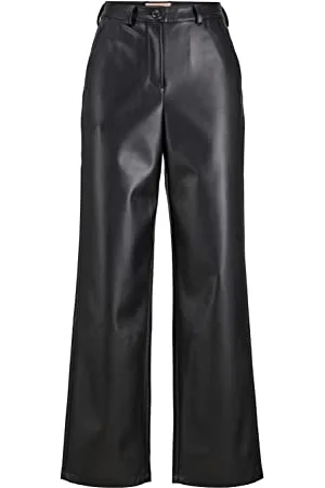 JACK & JONES Damen Jxmary Hw Faux Leather Pants Noos Hose, , M EU