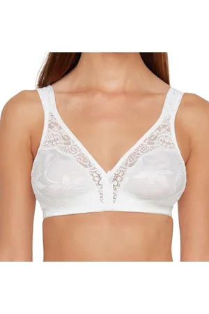 Susa BH Damen ohne Bügel Topsy I Damen-BHS mit nahtlosen Cups & seitlich eingearbeiteten Stützblenden I Perfekter Sitz durch hochelastische Träger I weiß I 85A