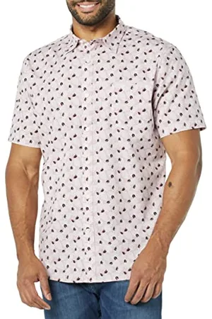 Amazon Herren Kurzärmeliges Hemd aus Popeline, Schmale Passform, , XL