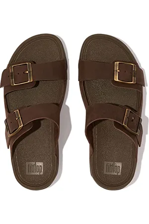 FitFlop Herren Gogh Moc Lederschieber mit Schnalle Schiebe Sandalen, , 46 EU