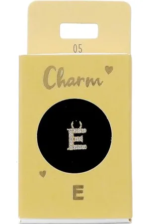 Depesche 11834-005 Charm Buchstabe E, vergoldeter Anhänger für Halsketten, Armband und Ohrringe, ideal als kleines Geschenk