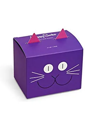Happy Socks Herren 1-pack Cat Gift Box Socken, , 41-46 EU