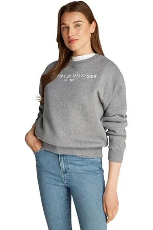 Tommy Hilfiger Damen Sweatshirt ohne Kapuze, , XS