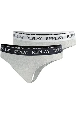 Replay Damen String 2er-Set, (Grau), XL