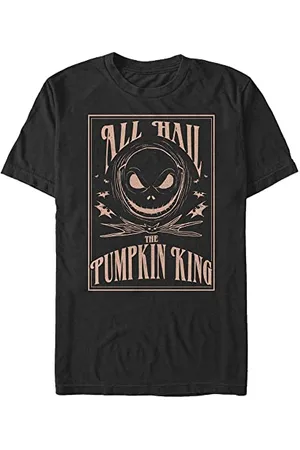 Disney Unisex Nightmare Before Christmas Hail The Pumpkinking Organic Short Sleeve T-shirt T-Shirt, , S