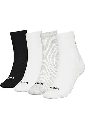 PUMA Damen Cat Logo Rib Clasic sock, White / Grey Black, 39-42 EU