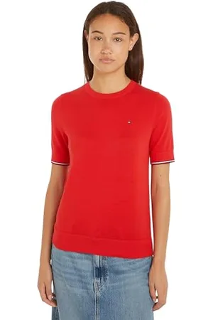 Tommy Hilfiger Damen Pullover Jersey Stitch Sweater Kurzarm, , XXL