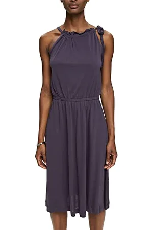 ESPRIT Collection Damen Dress 062eo1e312, Anthracite, XL