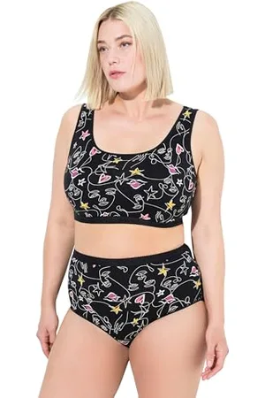 Ulla Popken Damen große Größen Übergrößen Plus Size Maxislips, 3er-Pack, High Waist