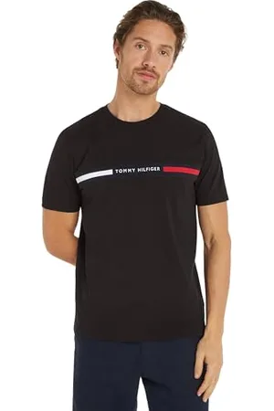 Tommy Hilfiger Herren T-Shirt Rundhalsausschnitt, Schwarz (Black), XL
