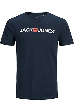 JACK & JONES Male T-Shirt Klassisches, Navy, L