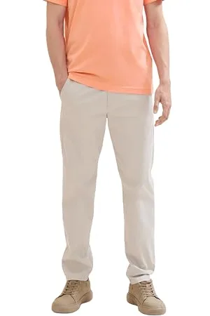 TOM TAILOR Herren Regular Tapered Fit Chino Hose, light dove grey, S