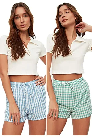 Trendyol Damen 2 Packung Gewebte & Bermuda Casual Shorts, , 40 EU