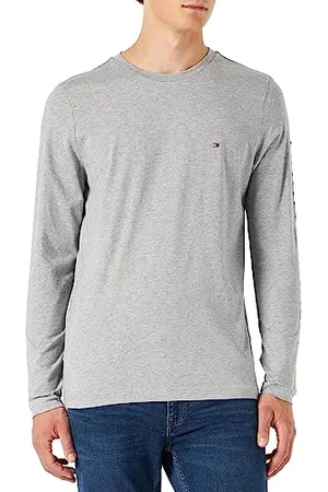 Tommy Hilfiger Herren Langarmshirt Tommy Logo Long Sleeve Tee Basic, , XS