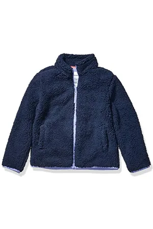 Amazon Mädchen Sherpa-Fleecejacke mit durchgehendem Reißverschluss, , 4 Jahre