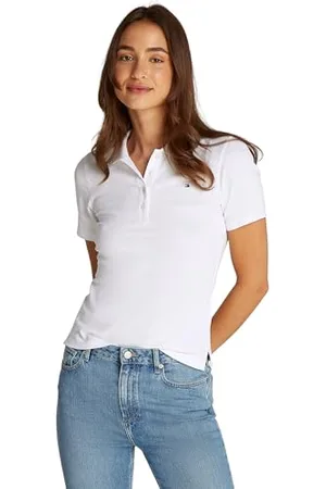 Tommy Hilfiger Damen Poloshirt Kurzarm 1985 Pique Slim Fit, , S