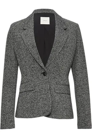 QS by s.Oliver Schmal Geschnittener Blazer aus Interlockjersey schwarz 38