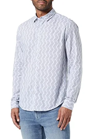 Garcia Herren Shirt Long Sleeve Hemd, White, XXL