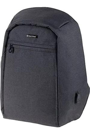 LIGHTPAK 46154 Rucksack SAFEPAK, Laptoprucksack aus 600D Nylon für 15 Zoll Notebook, Anti Diebstahl, USB Ladeport