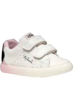 Geox Jungen Mädchen B GISLI Girl D Sneaker, White/Pink, 25 EU